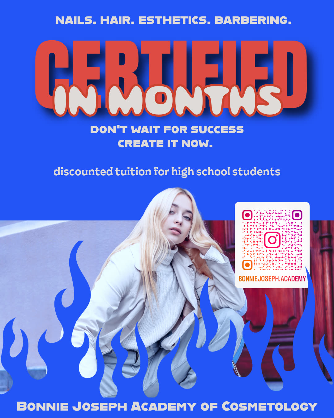 Bold graphic BJA ad: certified in months, don't wait for success